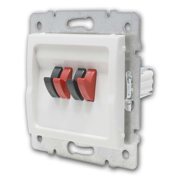LOGI 2-fold speaker socket | clip-fix system, color white