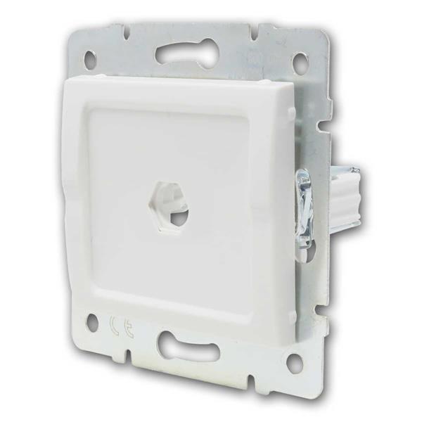 LOGI passage with cable entry, cable outlet | white