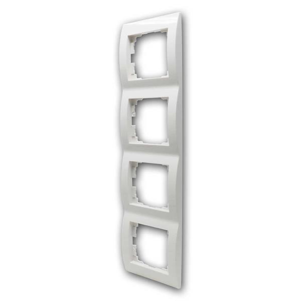 LOGI 4-fold frame for longitudinal installation, white shiny