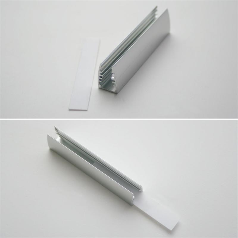 Endkappe Profilblende silber zu LED Alu Glaskanten-Profil GLASS B 