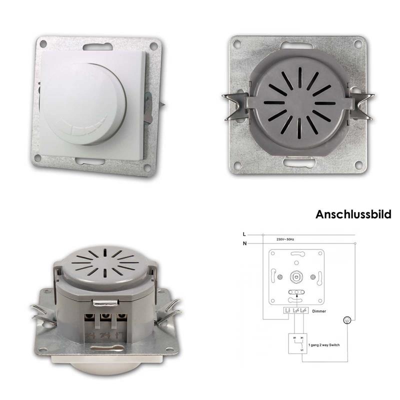 CUP Dimmer  Kombidose Steckdose & LED Dimmer 300W