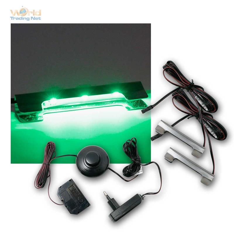 Glasbodenbeleuchtung Metall-Clips LED Glaskantenbeleuchtung Komplettset m Trafo 