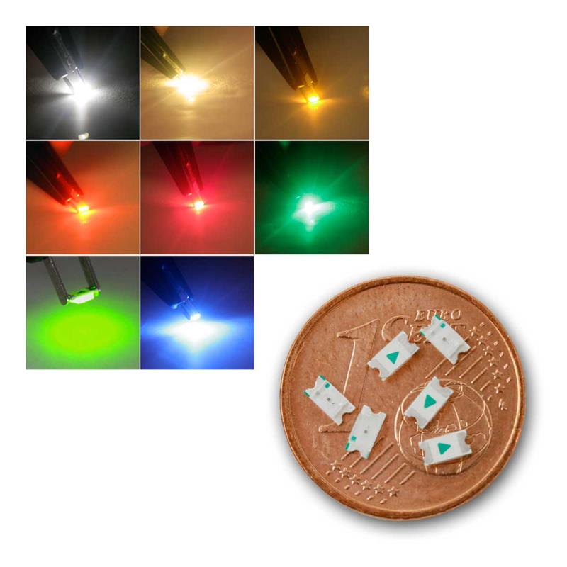 SMD LED 1206 warmweiss diffus Elektronik Modellbau Leuchtdiode 50 Stück 