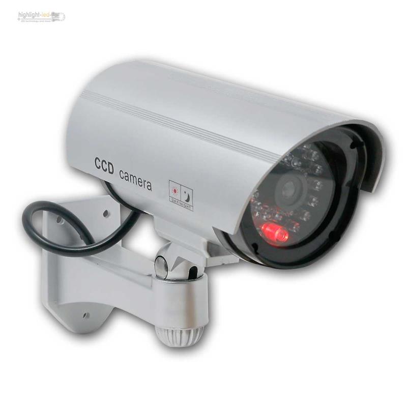 2x Virtuell Kamera Dummy Überwachungskamera Attrappe LED Alarmanlage Fake Camera 
