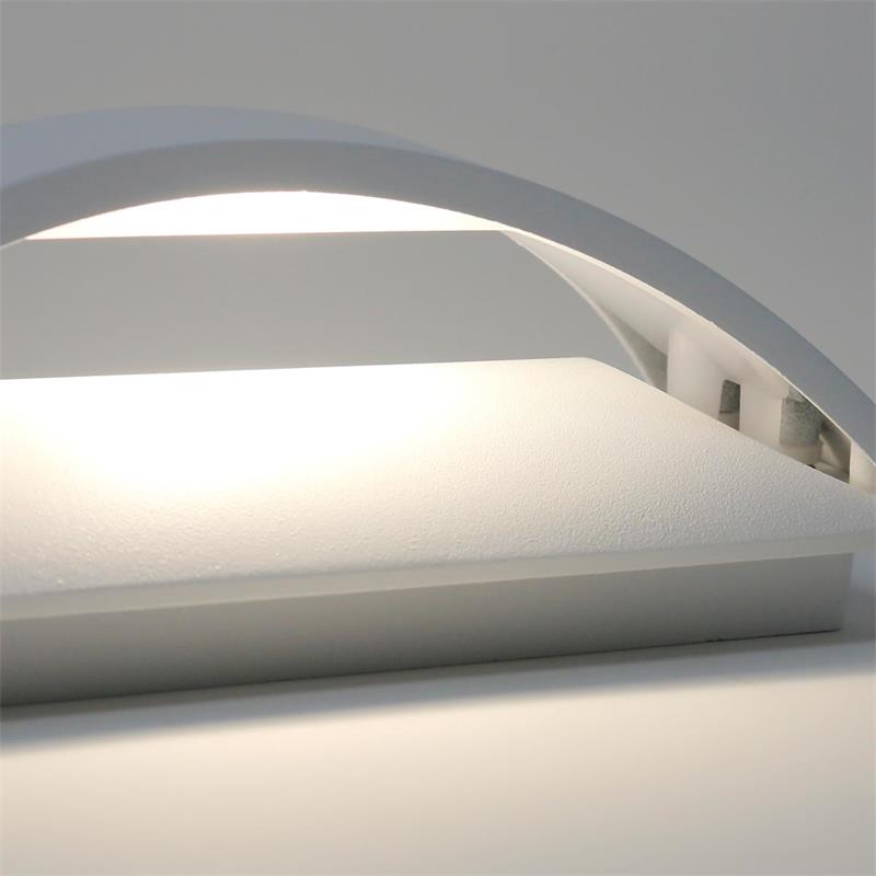 Design LED Wand-Außenleuchte BISO Bogen | 230V/ 8W IP54 | Wandleuchten