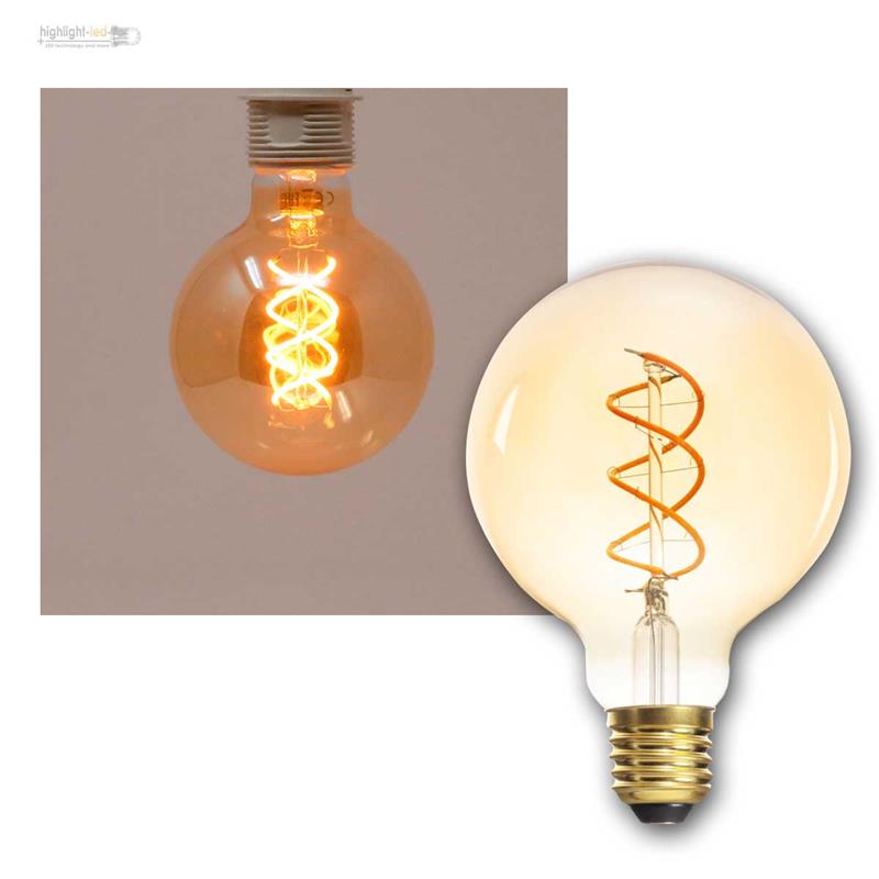 Leuchtmittel "SPIRAL XLED" Vintage-Design Retro Filament Glühwendel E27 Birnen 