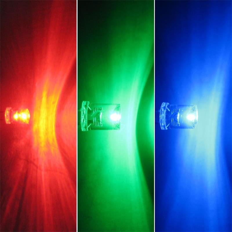 LED 5mm wasserklar Linse konkav alle Farben konkave LEDs 5 mm Leuchtdioden NEU 