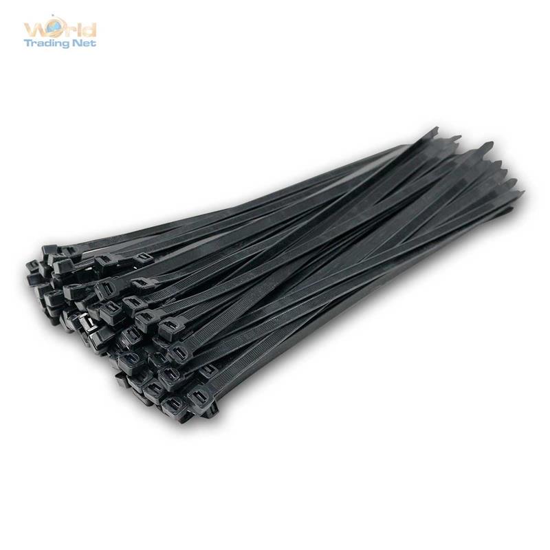 500 Stück 4,8 x 300 mm schwarz Kabelbinder set Kabelband Kabelstrapse UV Nylon 6 