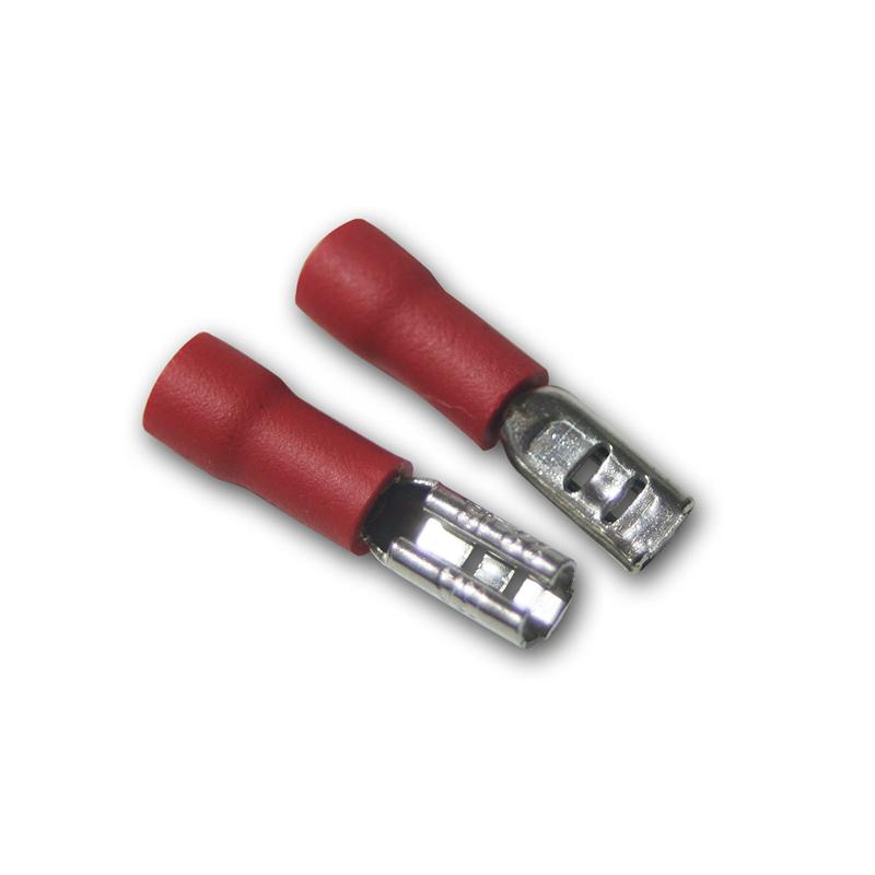 Flachstecker rot 6,3 x 0,8mm für 0,5-1,5mm² Kabelschuh Stecker 20 Kabelschuhe 