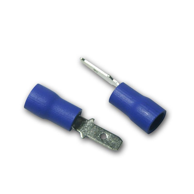 Flachstecker blau 2,8 x 0,5mm für 1,5-2,5mm² Kabelschuh Stecker 20 Kabelschuhe 