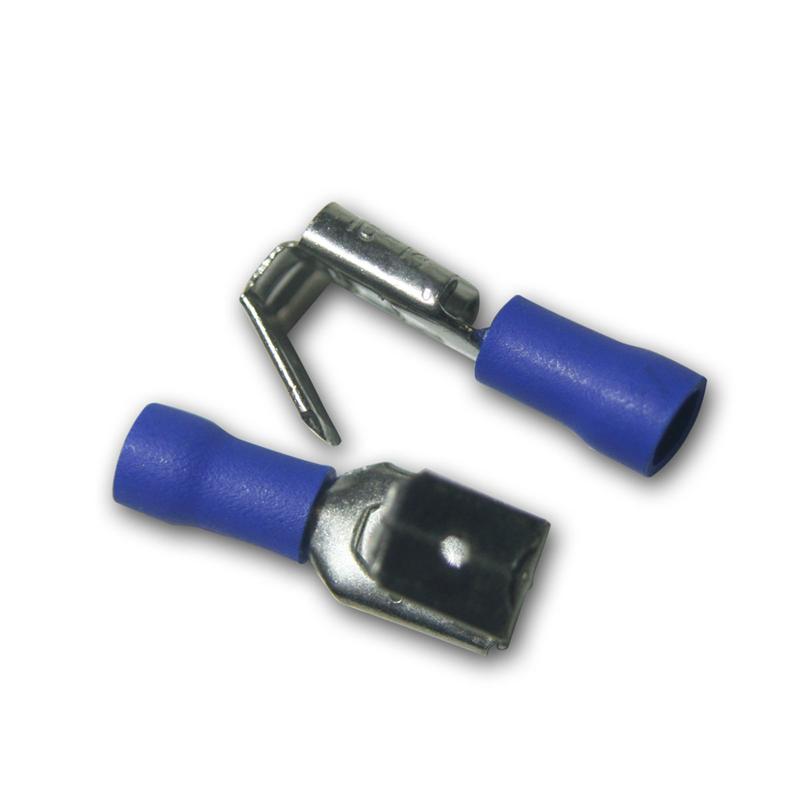 20 x Flachsteckhülse mit Abzweig Blau 1,5-2,5mm²