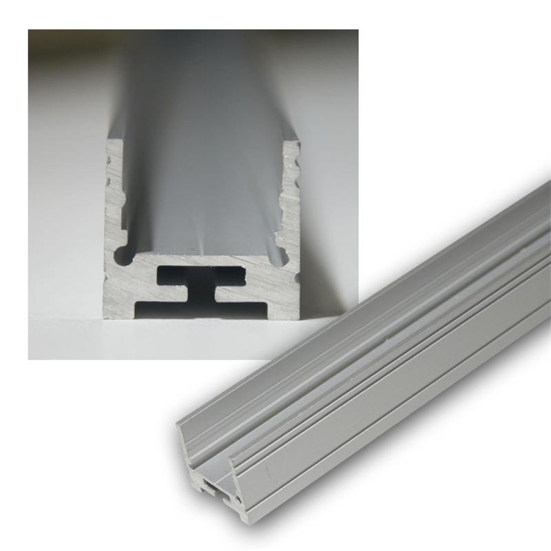 5 × 1m LED Profil Aluprofil Schwarz U-Form Leiste für LED-Streifen Eloxiert